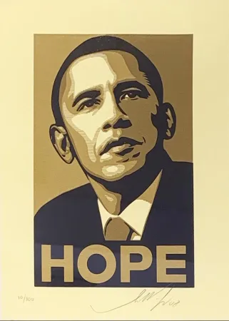 Сериграфия Fairey - Obama Hope Gold from Artists for Obama Portfolio