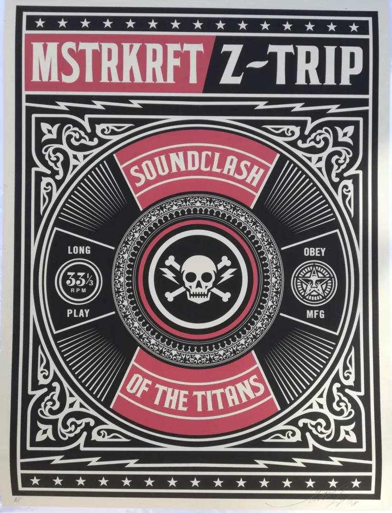 Сериграфия Fairey - Soundclash of the titans