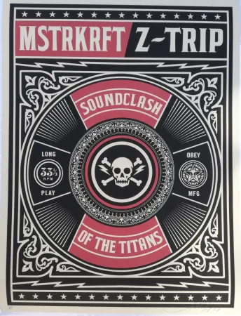 Сериграфия Fairey - Soundclash of the titans