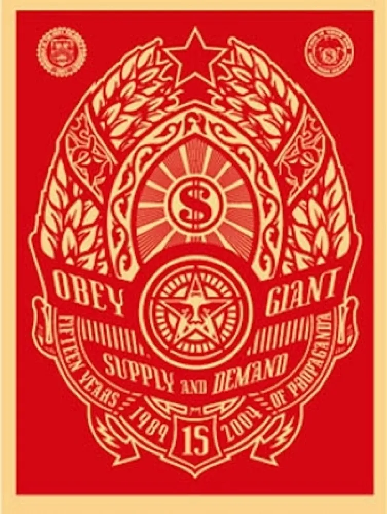 Сериграфия Fairey - Supply and Demand (Red) 