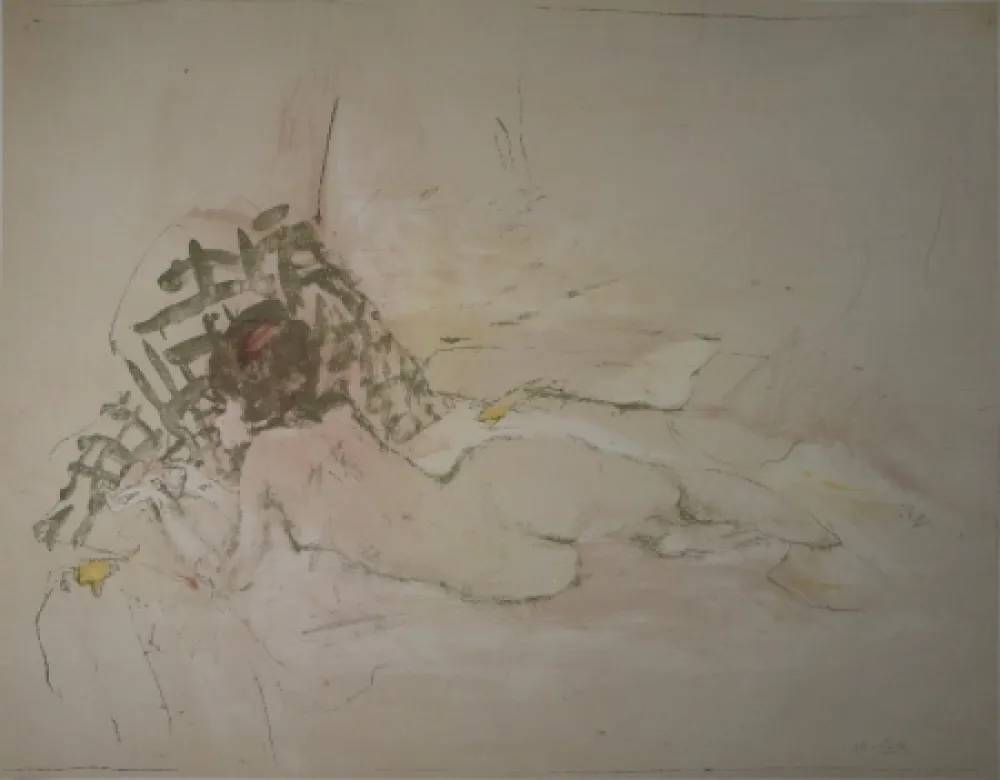 Литография Falk - Liegender Akt