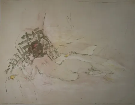 Литография Falk - Liegender Akt