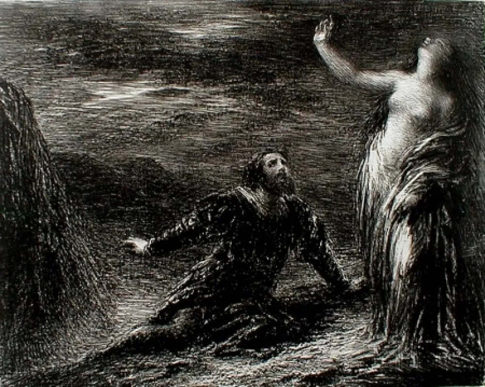 Многоэкземплярное Произведение Fantin-Latour - Manfred et Astarté (2nd plate)