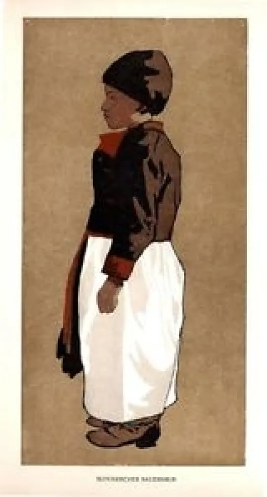 Гравюра На Дереве Fanto - Slovakischer Bauernbub / Slovak Farmboy