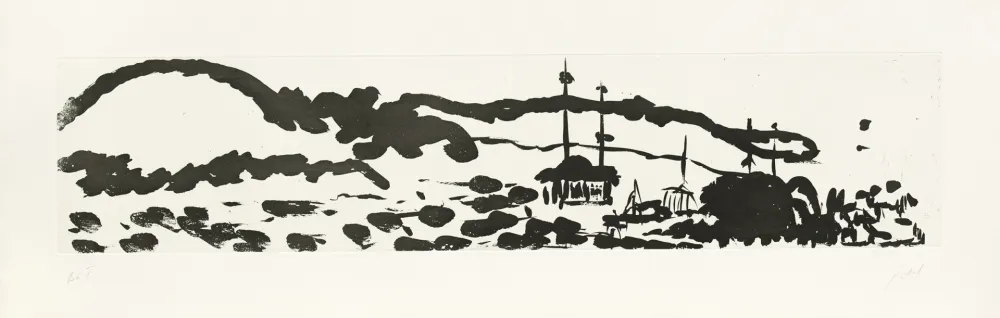 Гравюра Fattal - Au bord du Barada II