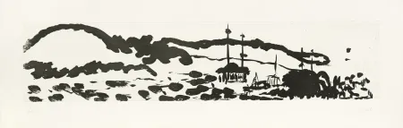 Гравюра Fattal - Au bord du Barada II