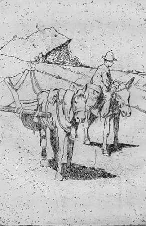 Гравюра Fattori - Costumi toscani (barroccio)