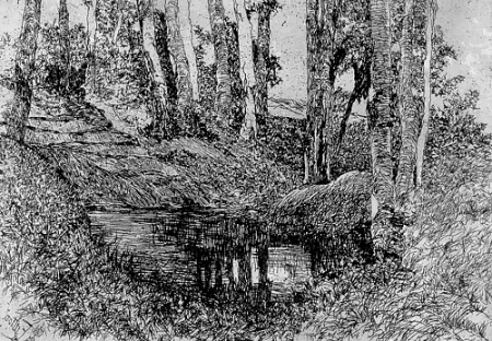 Гравюра Fattori - Il fosso