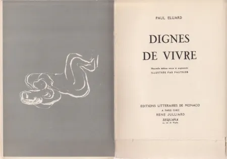 Иллюстрированная Книга Fautrier - Dignes de vivre / Paul Eluard