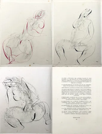 Иллюстрированная Книга Fautrier - Georges Bataille.  L'ALLELUIAH. Catéchisme de Dianus. Avec 3 dessins originaux de Jean Fautrier (Blaizot, Paris 1947)