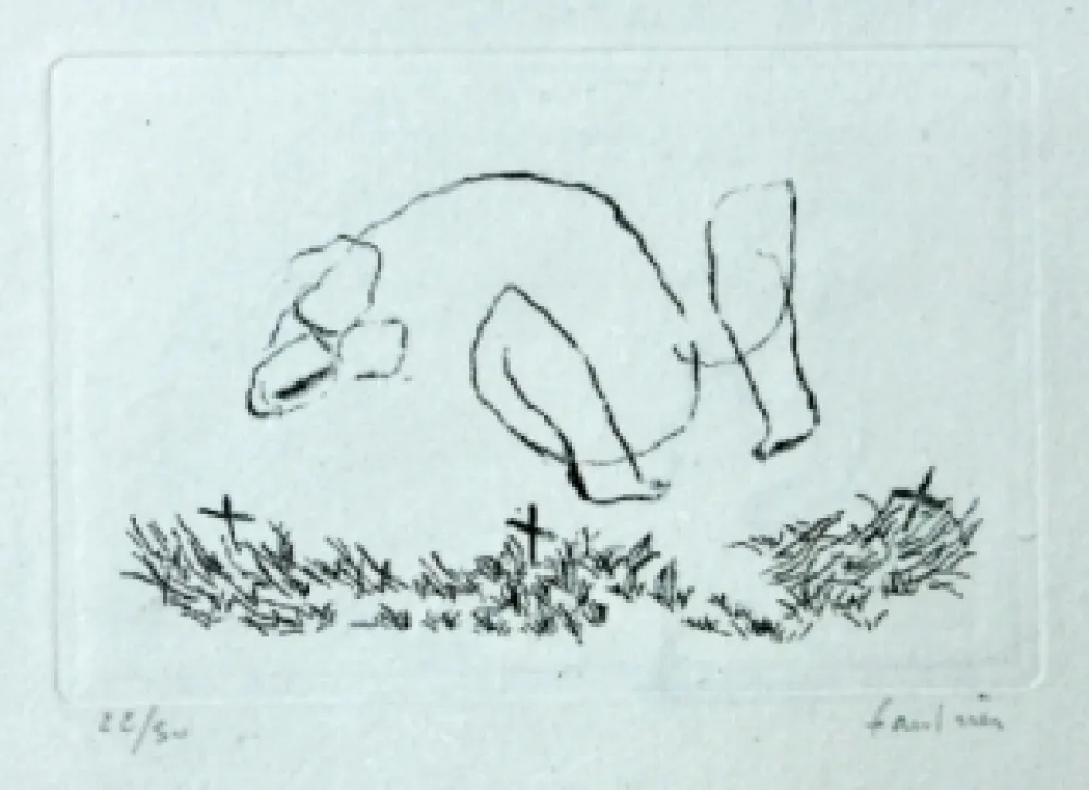 Офорт Fautrier - L'Alleluiah-petit nu M