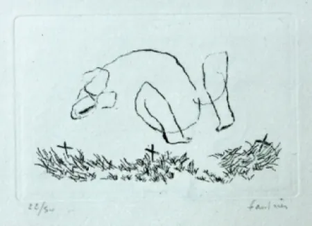 Офорт Fautrier - L'Alleluiah-petit nu M