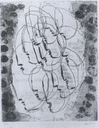 Офорт И Аквитанта Fautrier - Les massacrés