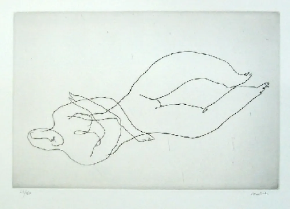 Офорт Fautrier - Nu couché II