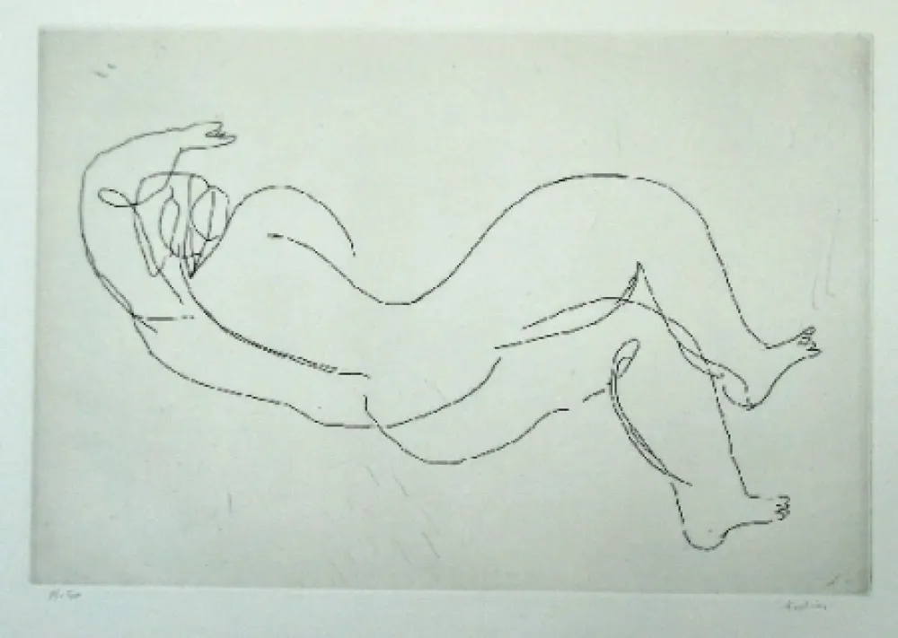 Офорт Fautrier - Nu couché III