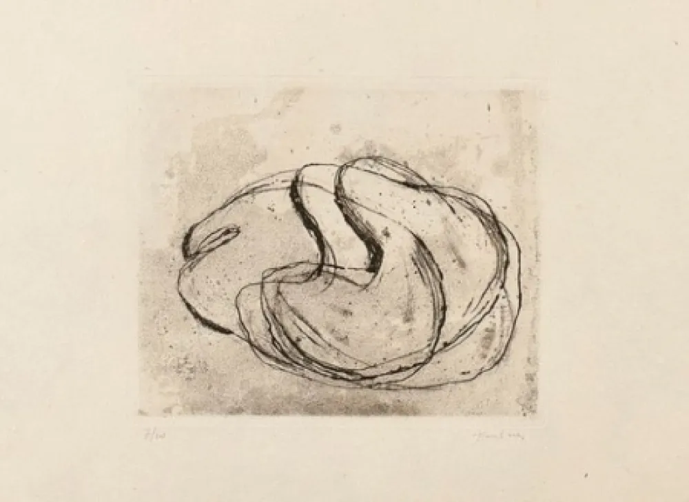 Офорт И Аквитанта Fautrier - Nu noir