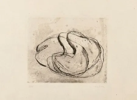 Офорт И Аквитанта Fautrier - Nu noir