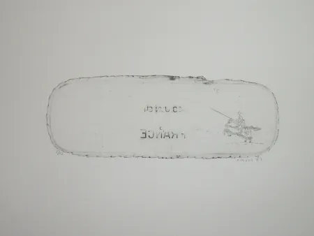 Офорт Favier - En attendant les huns