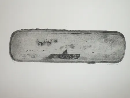 Офорт Favier - Le sous marin France