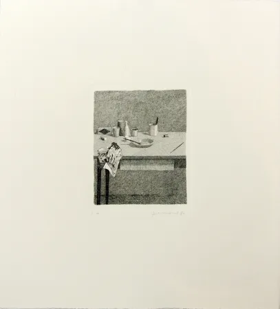 Гравюра Ferroni - Cose sul tavolo