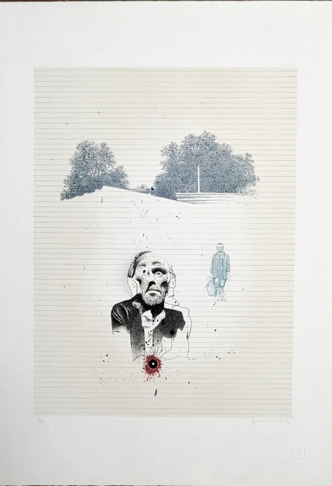 Литография Ferroni - Norge-ultimo addio