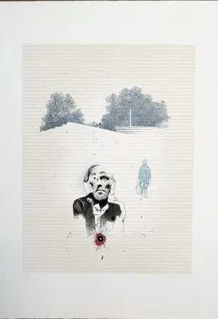 Литография Ferroni - Norge-ultimo addio