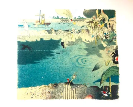 Литография Ferroni - Racconto del lago