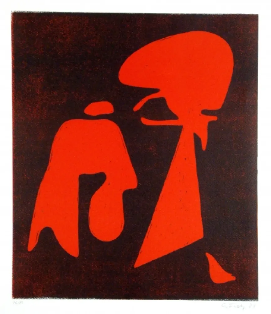 Гравюра На Дереве Fietz - Untitled (Abstraction)