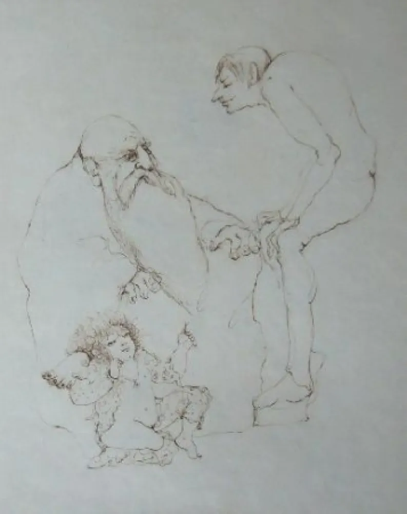 Гравюра Fini - Concile d'amour