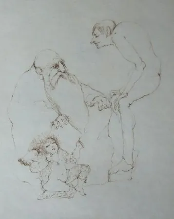 Гравюра Fini - Concile d'amour