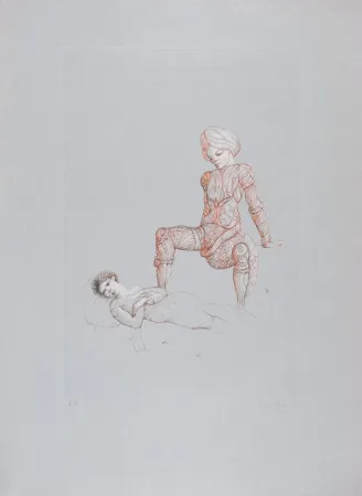 Офорт Fini - Conte de la 672 ème Nuit - V