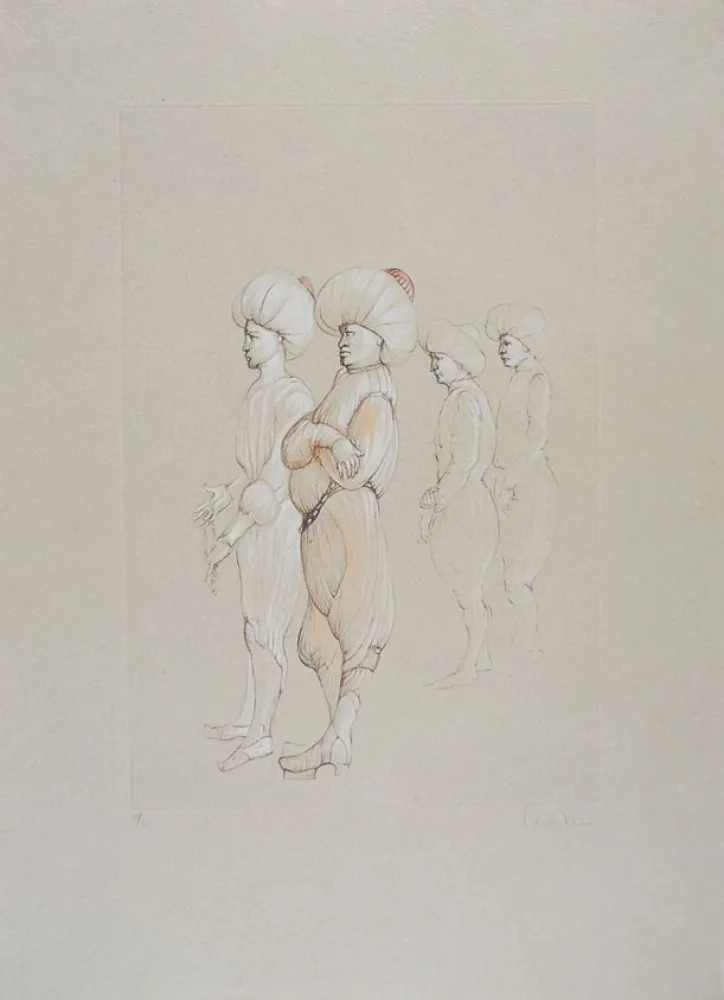 Офорт Fini - Conte de la 672 ème Nuit - VII