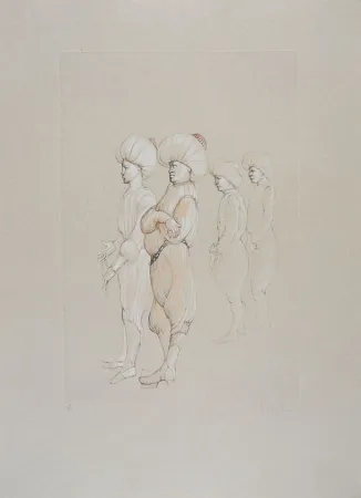 Офорт Fini - Conte de la 672 ème Nuit - VII