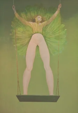 Литография Fini - La Leçon de lévitation