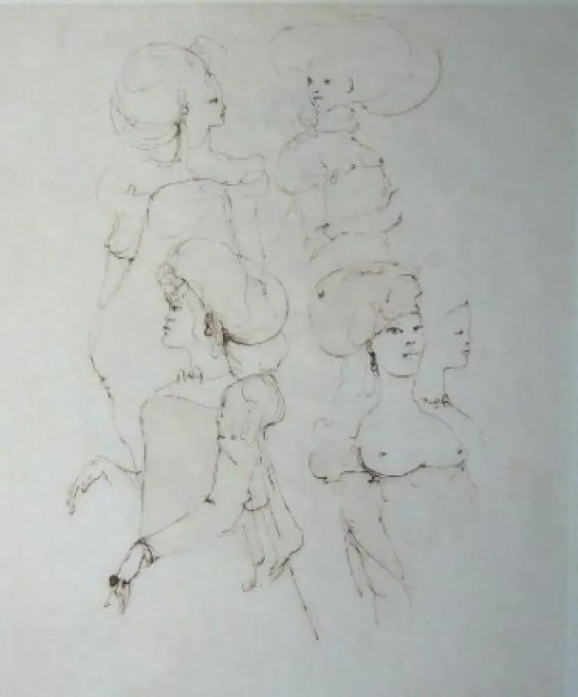 Гравюра Fini - Le concile d'amour