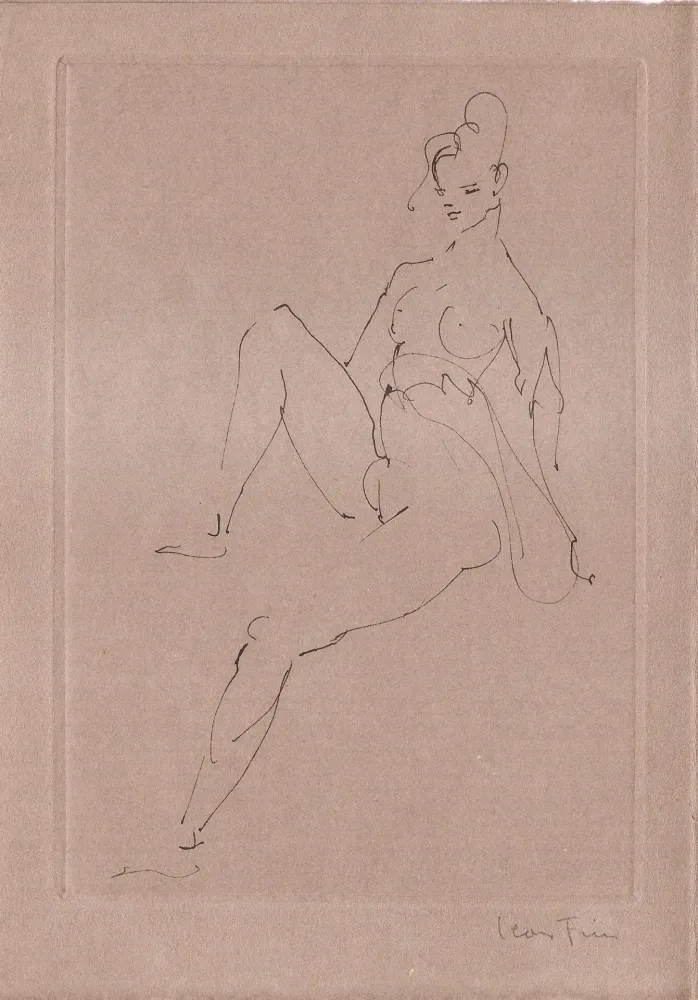 Иллюстрированная Книга Fini - L'épouse infidèle.  Poemes.  Deux eaux-fortes originales de Leonor Fini.