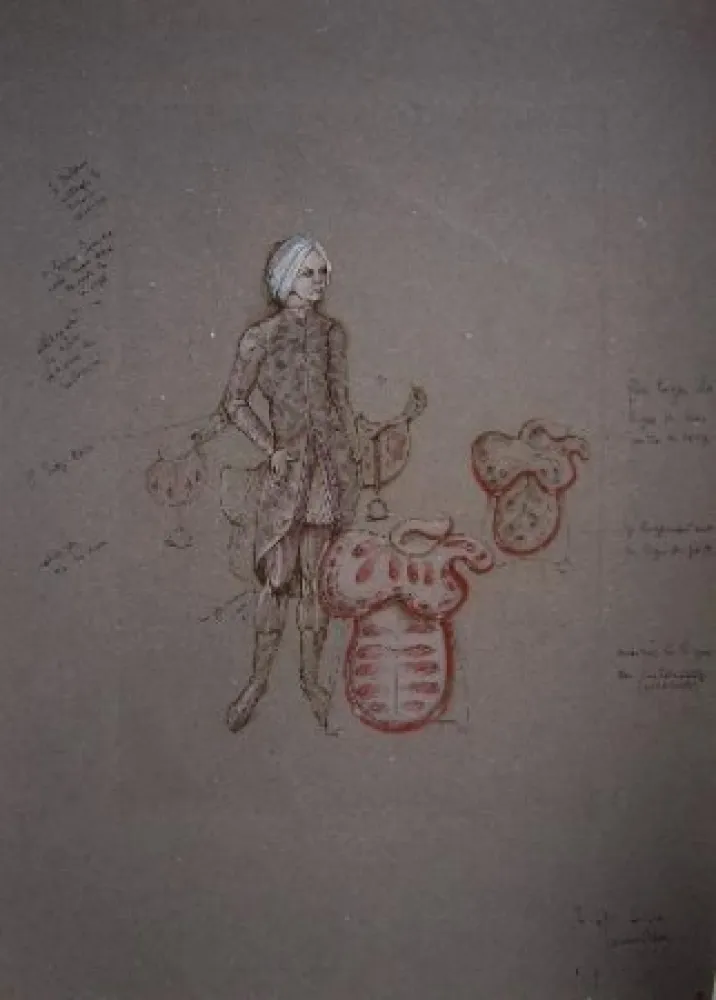 Гравюра Fini - Scène de theatre