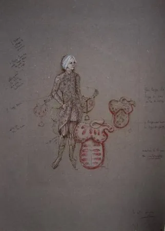 Гравюра Fini - Scène de theatre