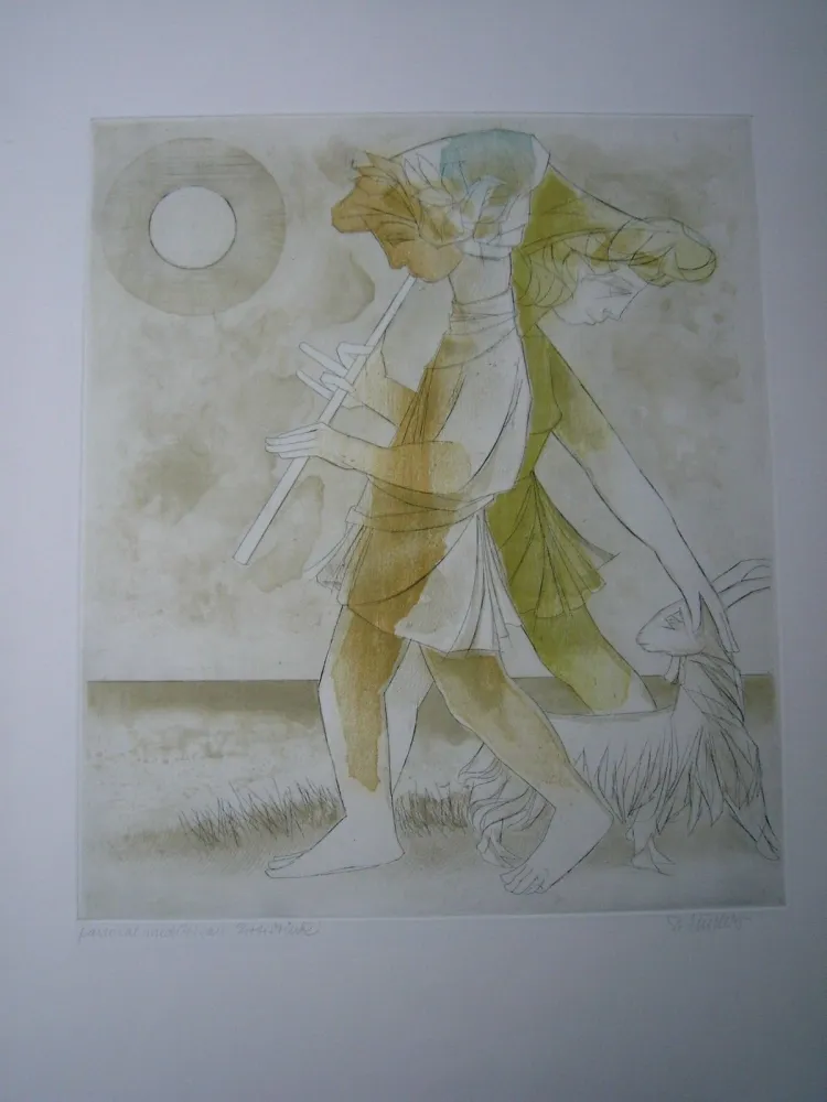 Офорт И Аквитанта Finsterer - Pastoral-mediterran I