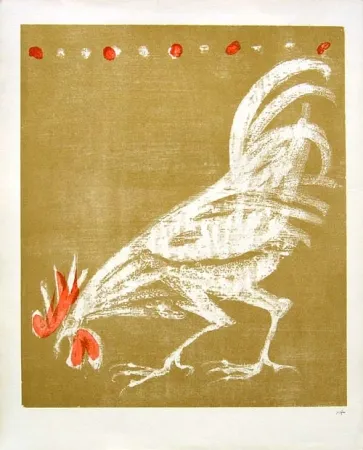 Литография Fischer - Hahn / Rooster