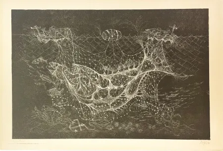 Литография Fischer - La pêche au filet