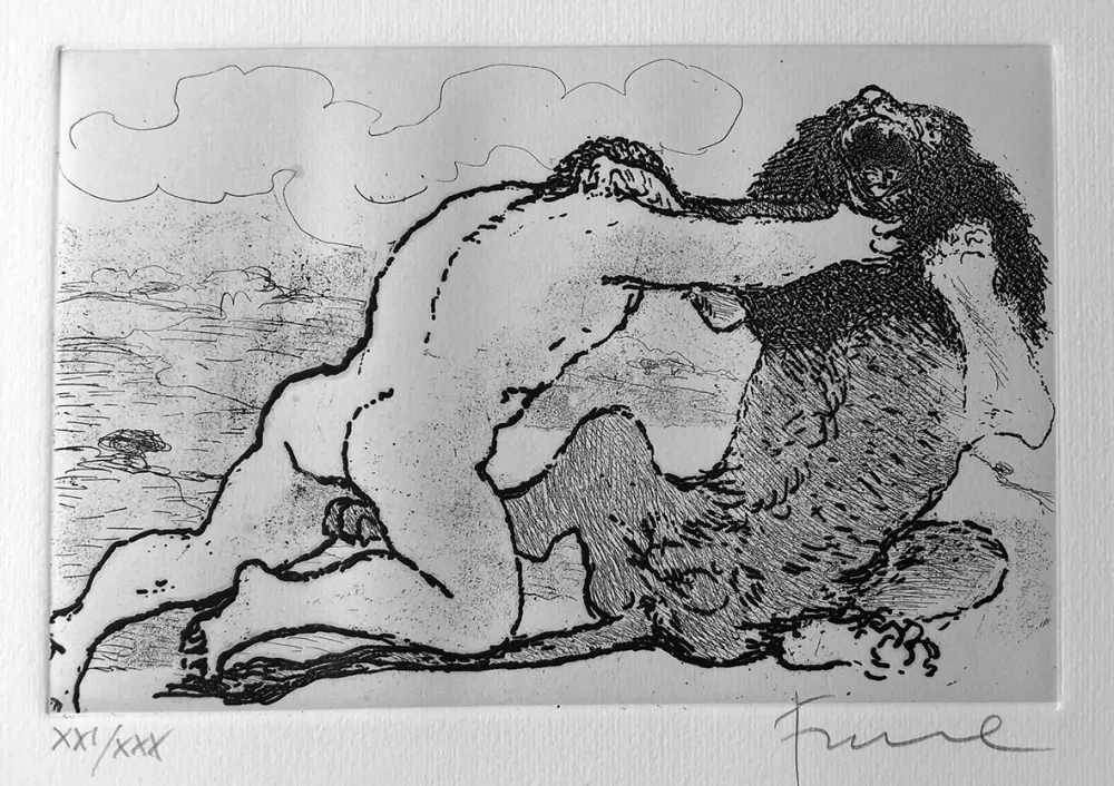 Иллюстрированная Книга Fiume - Cinque acqueforti per i poeti greci tradotti da Salvatore Quasimodo.