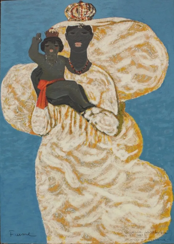 Сериграфия Fiume - MADONNA NERA CON BAMBINO