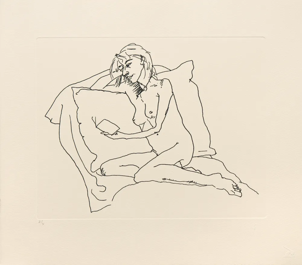 Гравюра Flanagan - Woman reading