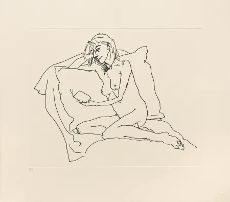 Гравюра Flanagan - Woman reading