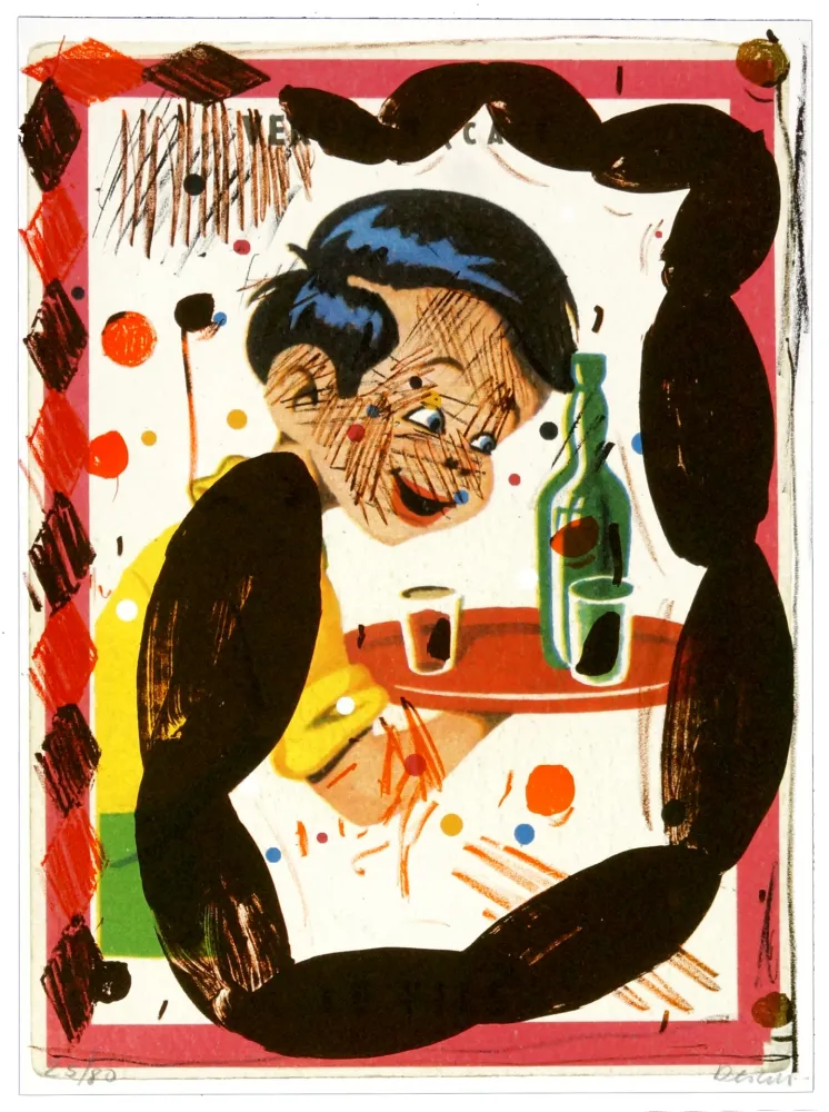 Литография Flores - Familia feliz 6