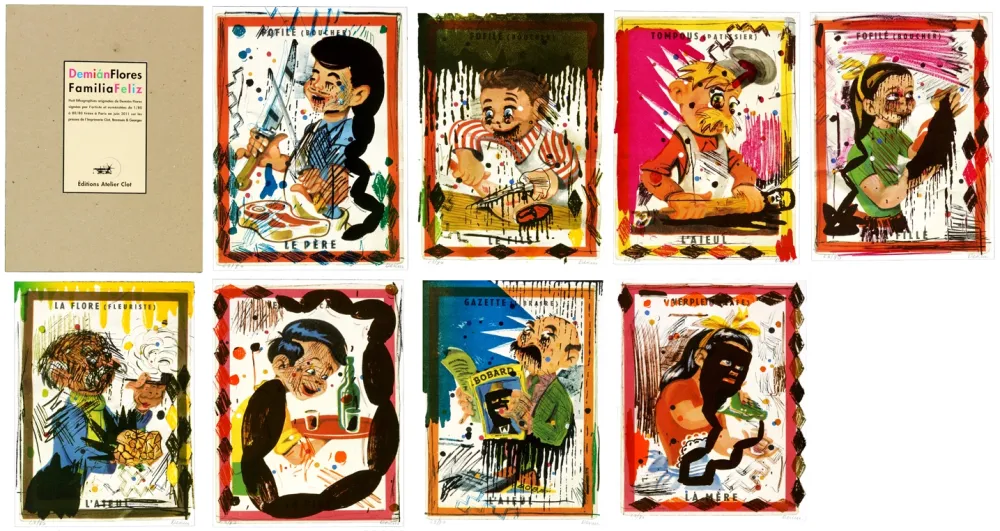 Литография Flores - Familia feliz (complete portoflio)