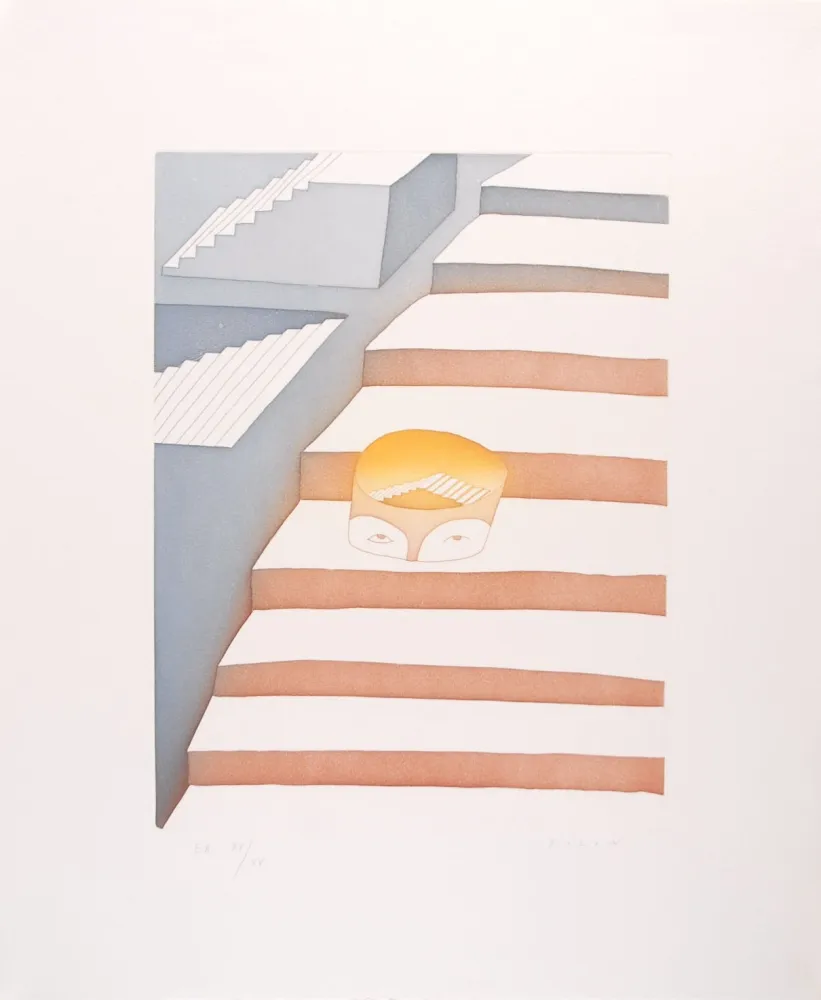 Офорт И Аквитанта Folon - Dans le labyrinthe