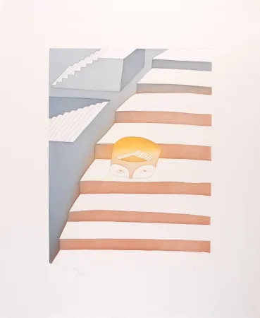 Офорт И Аквитанта Folon - Dans le labyrinthe