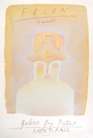 Афиша Folon - Folon Aquarelles - Galerie Guy Pieters